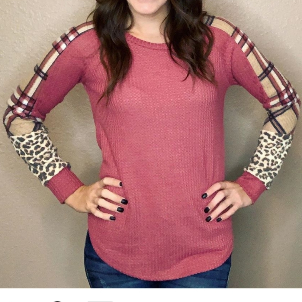 Waffle knit top